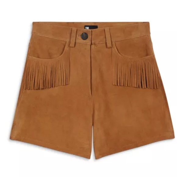 The Kooples Leather Fringe Shorts - Picture 1 of 11